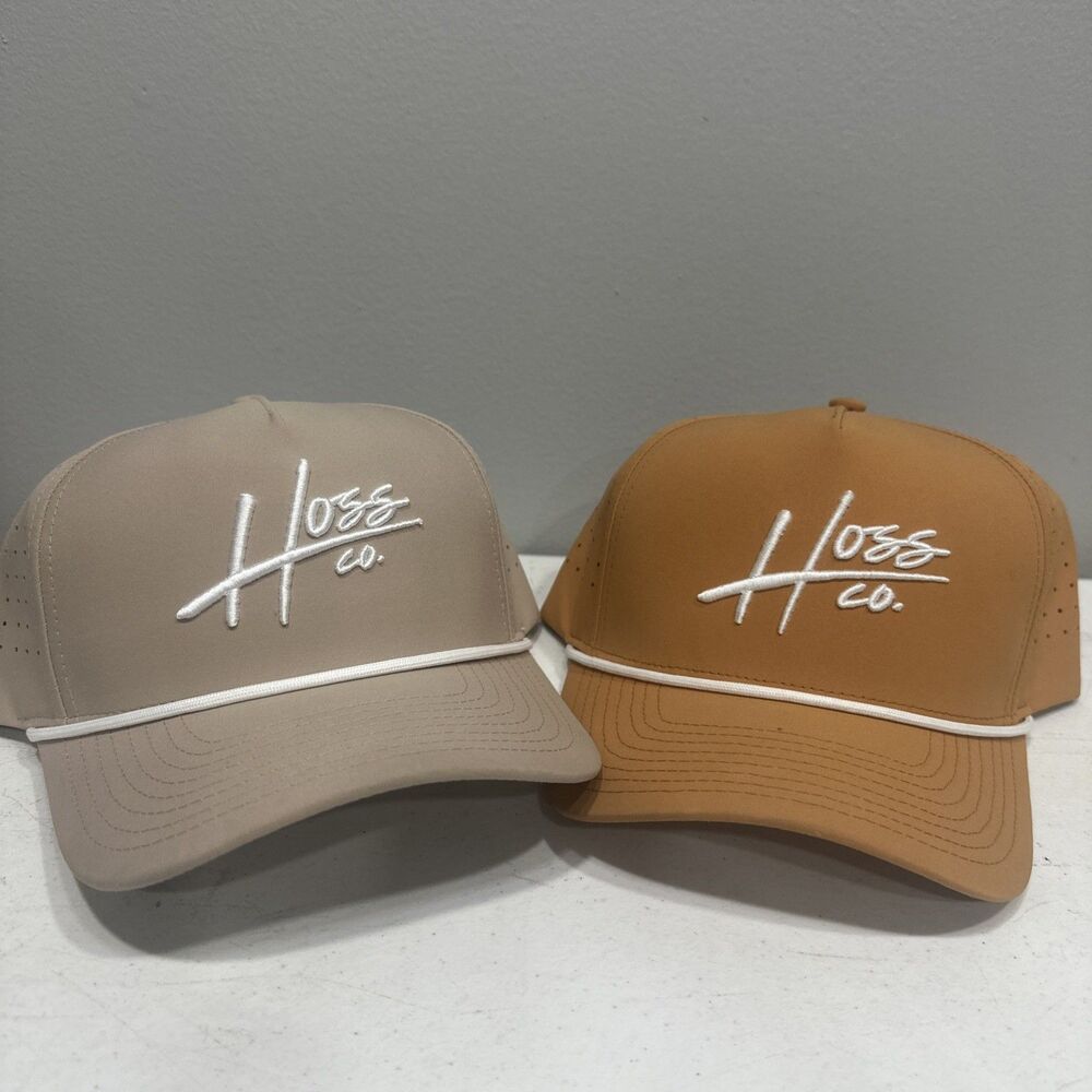 Hoss Co SnapBack Rope Hat Lot Of 2 Tan And Orange Be The Hoss